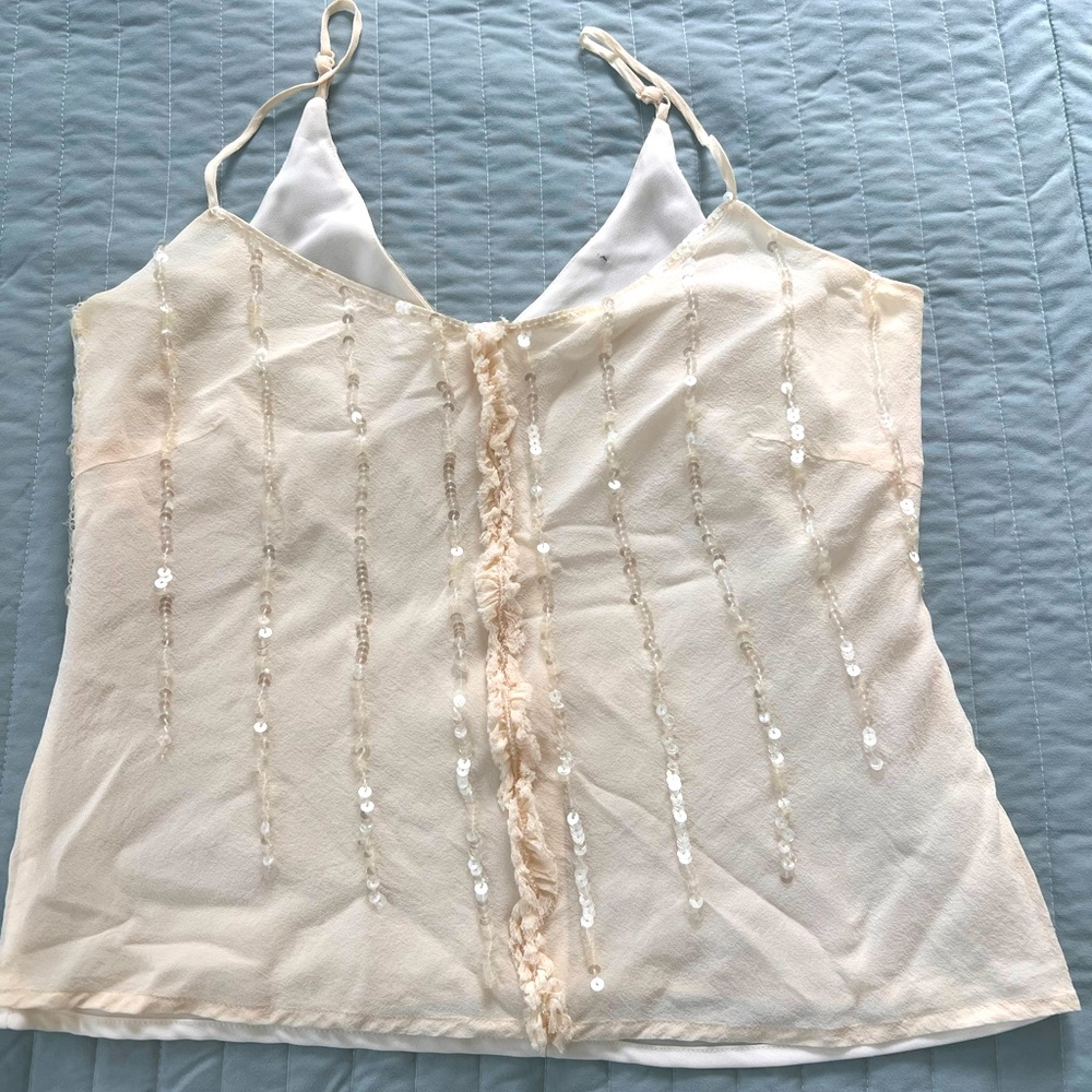 Women’s Cami creamy fabric with some glitter XS